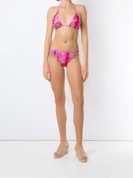 Gėlėtas raštuotas bikinis Amir Slama rožinė