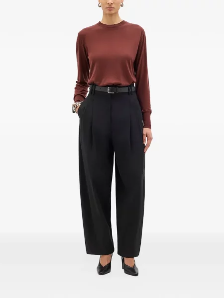 Decupat pantaloni Another Tomorrow conici negru