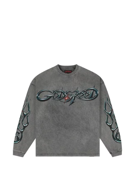 Lung tricou Godspeed gri