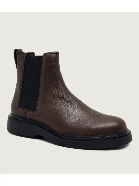 Calvin Klein Bokacsizma Combat Ess Chelsea Boot Lth barna