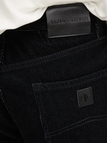Pantaloni Armani Exchange de catifea cord negru