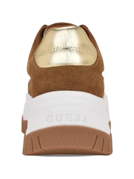 Fűzős platform talpú csipkés sneaker Guess barna