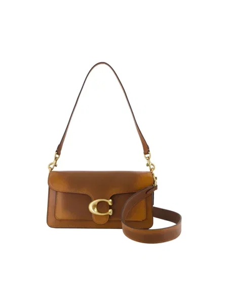 Coach torebka crossbody skórzana Soft Tabby Shoulder Bag 26 brązowa