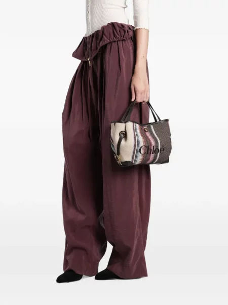 Pantaloni palazzo Chloé roșu