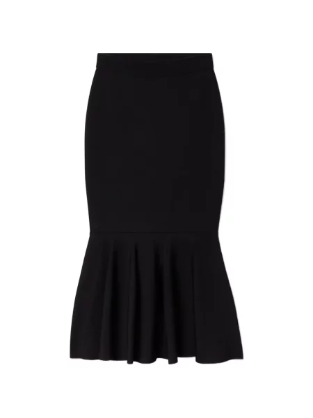 Fustă midi Stella Mccartney tricotate evazată negru