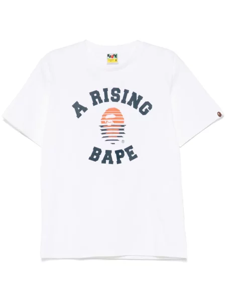 Tricou A Bathing Ape® cu imagine alb