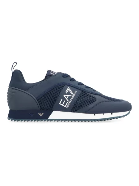 Sneakersy Ea7 Emporio Armani z siateczką niebieskie