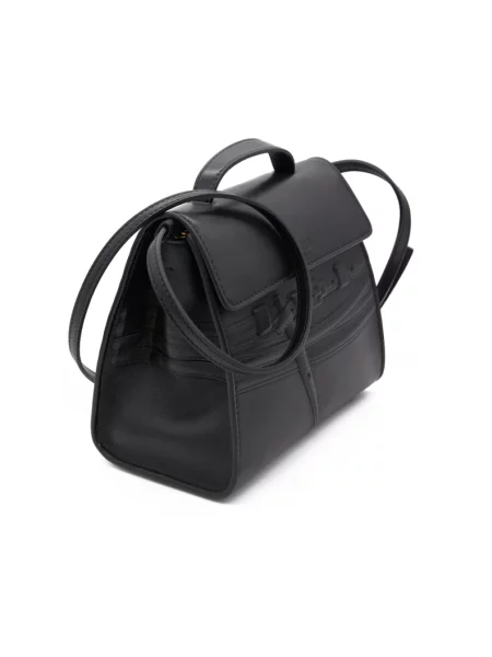 Jeansy Dsquared2 skórzane wiązane czarne