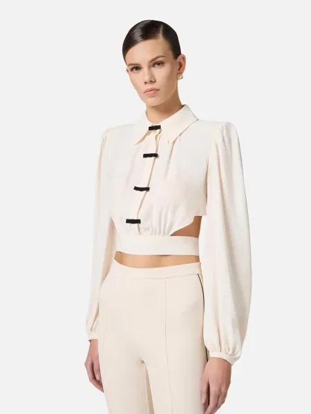 Блуза Elisabetta Franchi бежева