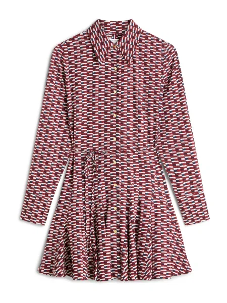 TOMMY HILFIGER Rochie tip bluză albastru / roșu alb