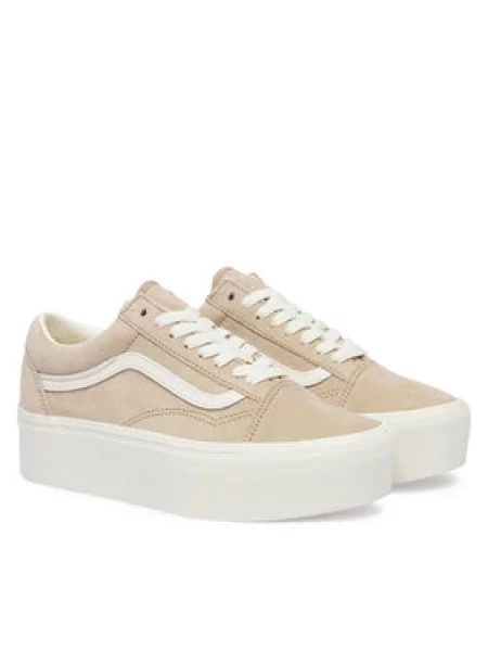 Tenis superge Vans Old Skool Platform bež
