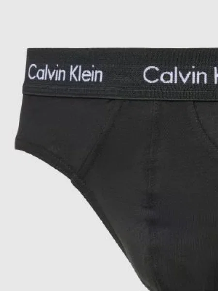 Slipy z elastycznym z logo w zestawie 5 szt. Calvin Klein Underwear czarne