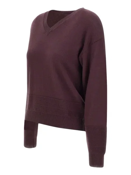 Pulover Eleventy de lână cu decolteu în V roșu