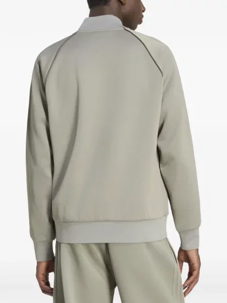 Top Adidas tricotate alergare cu broderie gri