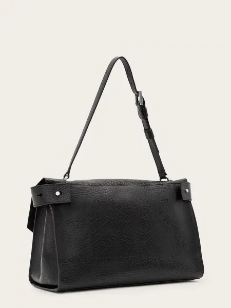 AllSaints geantă din piele URSA negru