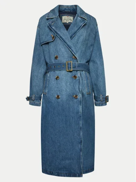 LEVI'S ® Demisezoninis paltas SPADE TRENCH LETS GET LOST AGA indigo mėlyna