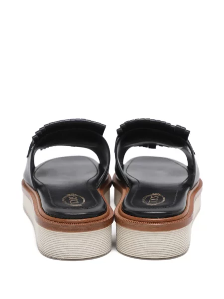 Sandály Tod's s třásněmi na platformě černé