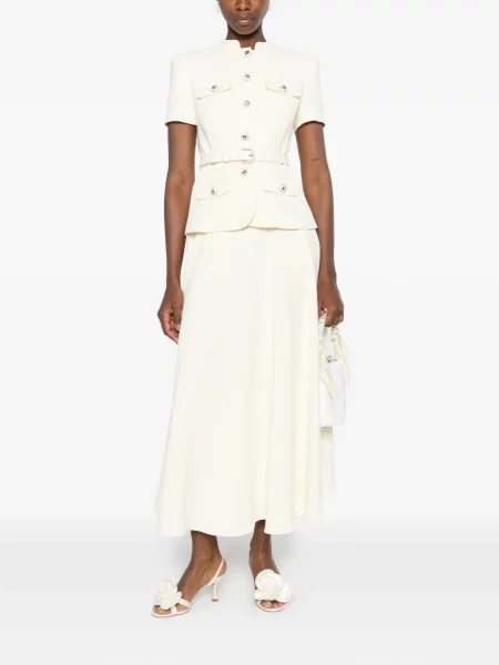 Cu centură rochie maxi Self-portrait galben