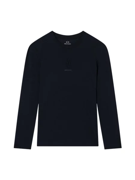 Kryształ górski koszulka Armani Exchange z długim rękawem czarna