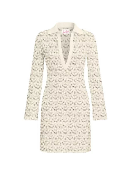 Rochie mini Mc2 Saint Barth tricotate cu decolteu în V
