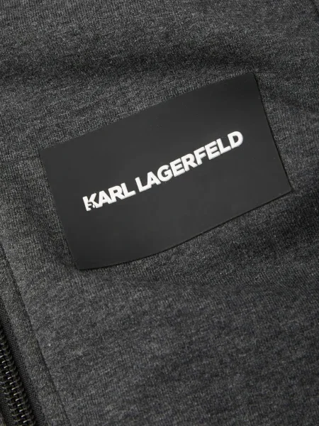 Bluza z kapturem dziecięca Karl Lagerfeld szara