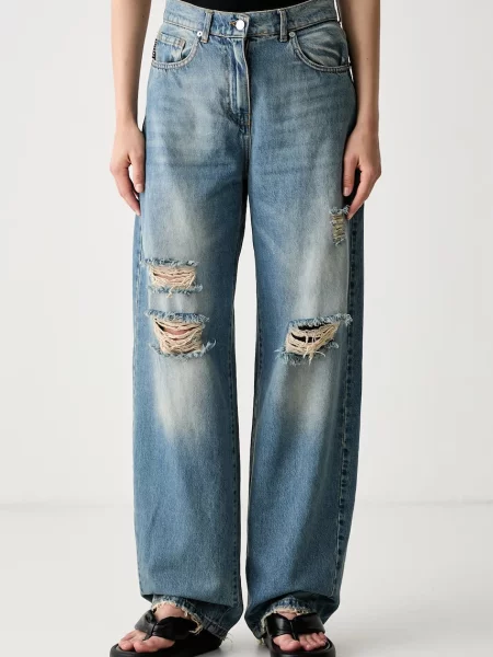 Haveone blugi relaxed fit pentru femei albastru