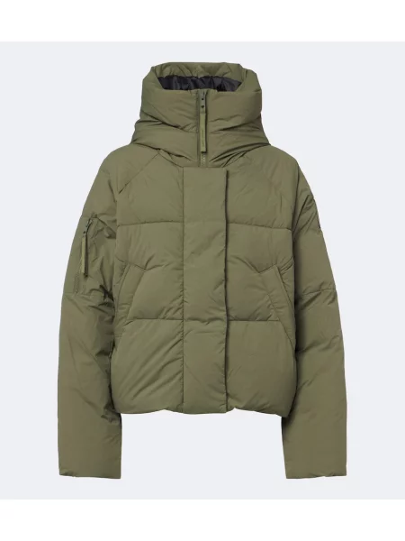 Páperová bunda Canada Goose s kapucňou zelená
