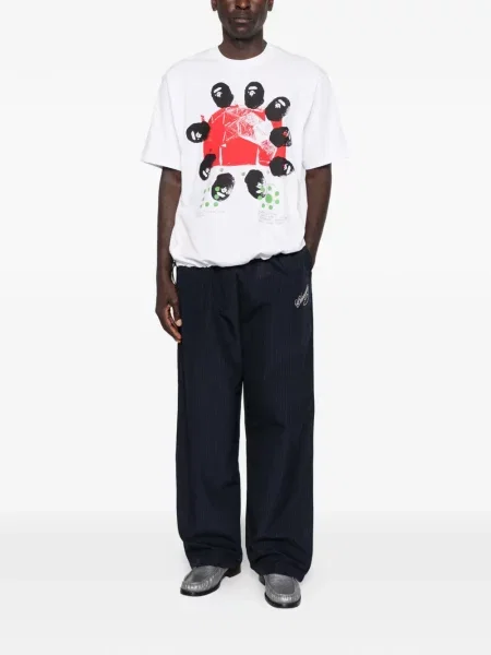 Tricou A Bathing Ape® cu imagine alb