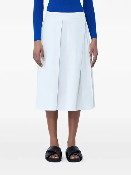 A-vonalú midi szoknya Jil Sander fehér