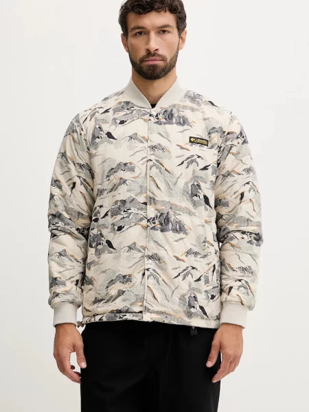 Jacket Columbia High Cascades™ Interchange Reversible Bomber Jacket Dark Stone Skylines L béžová
