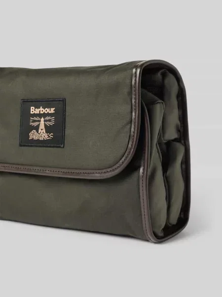 Kosmetyczka z czystej bawełny Barbour zielona