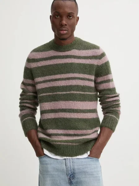 Samsoe Samsoe pulover de lana SAARIN barbati verde