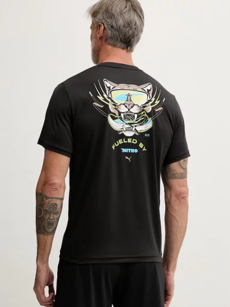 Puma tréningové tričko pánske Run Nitro Graphic čierna
