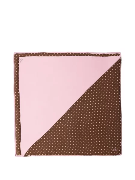 Fular Prada din țesătură twill maro