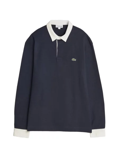 Tricou polo Lacoste din jerseu albastru