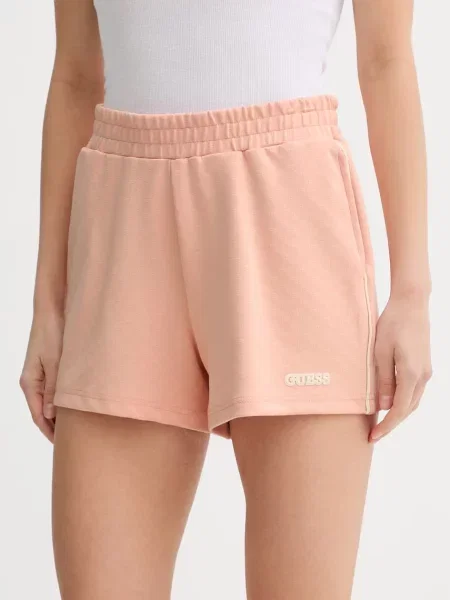Guess szorty dresowe CLARA pomarańczowe