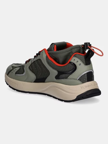 Sneakers Tommy Jeans Tjm Runner Mix kaki