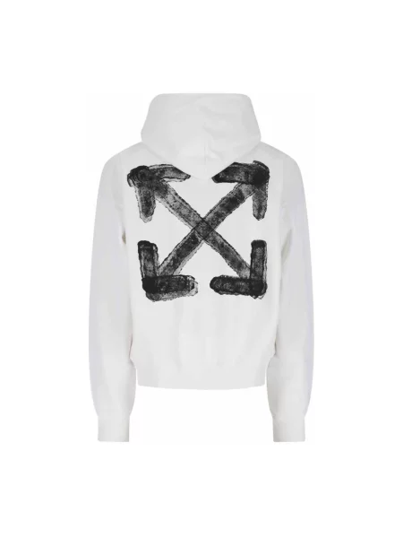 Bluza z kapturem Off-white z kapturem biała