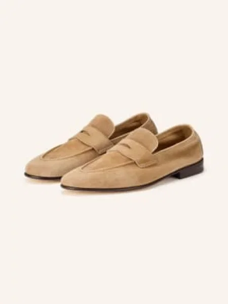Brunello Cucinelli Penny Loafers světle hnědá