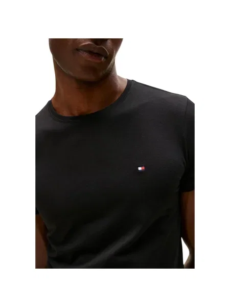 Strečové tričko Tommy Hilfiger čierna
