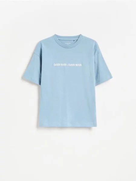 Reserved Tricou cu adaos de albastru