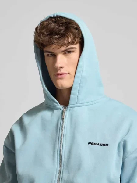 Bluza rozpinana o kroju oversized z logo Pegador