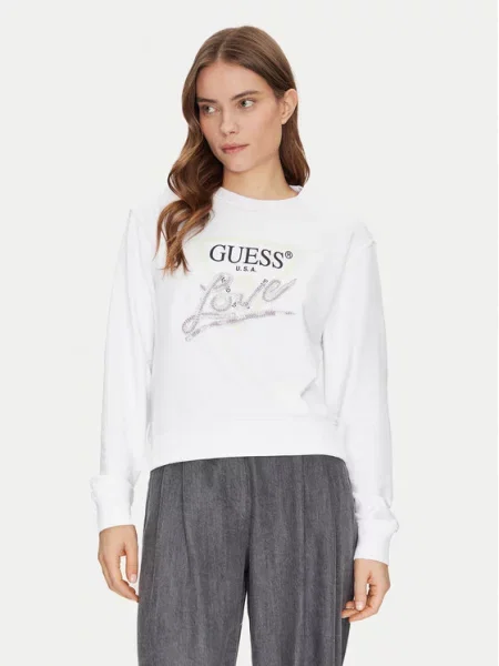 Guess Majica dugih rukava Reglan Fit bijela