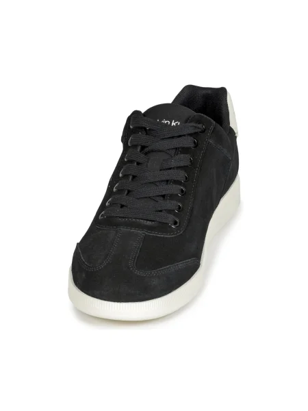 Calvin Klein velúr sportcipő LOW CUPSOLE LACEUP SU fekete