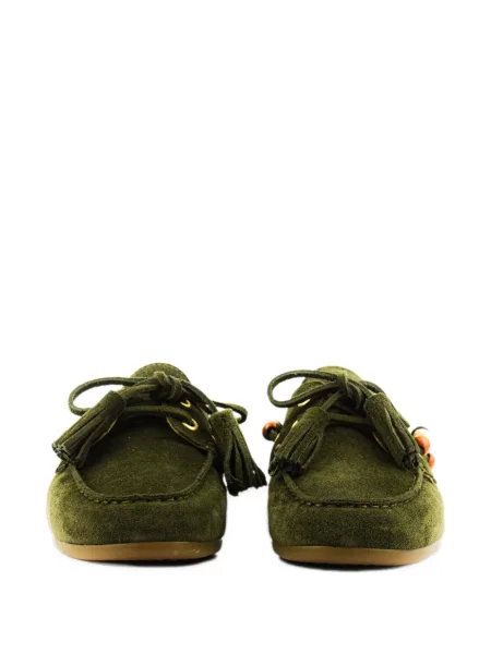 Papuci tip mules Toral Shoes cu mărgele verde