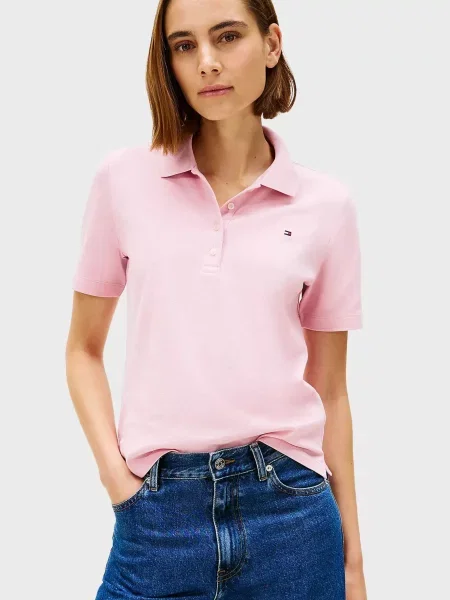 Поло Tommy Hilfiger рожеве