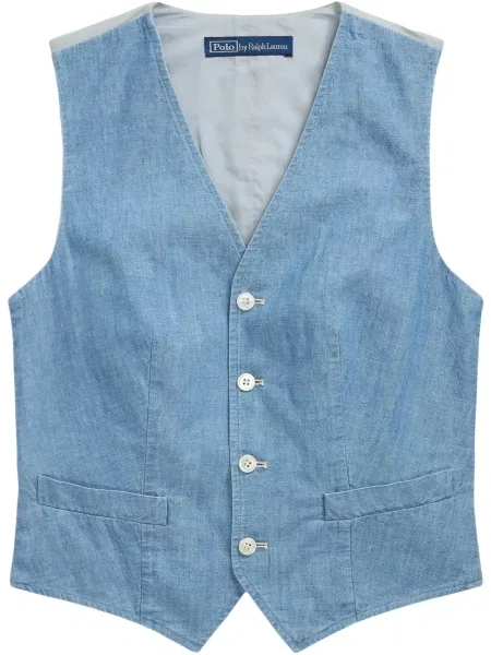 Polo Polo Ralph Lauren z twillu do kolan plisowane żółte