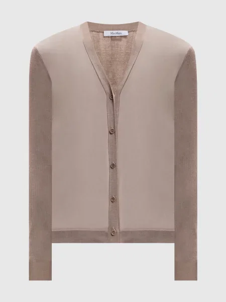 Кардиган NINFEE із шовку та кашеміру Max Mara бежевий