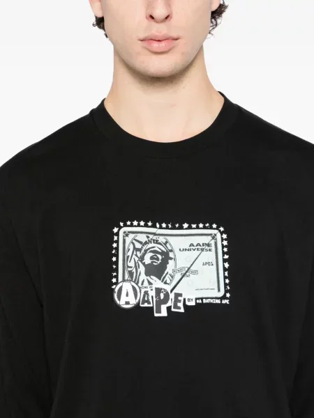 Tricou Aape By A Bathing Ape cu imagine negru