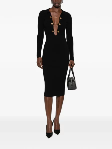 Rochie midi Elisabetta Franchi tricotate negru